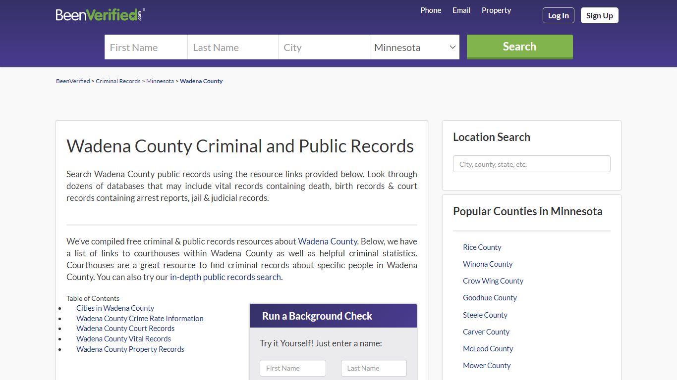 Wadena County Arrest Records in MN - Court & Criminal Records ...